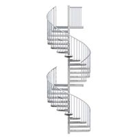 Hauteur de l'escalier 4,50 - 11,84 m
